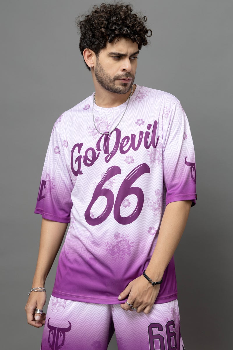 Go Devil 66 Printed Purple Co-Ord Set For Men - Image 3